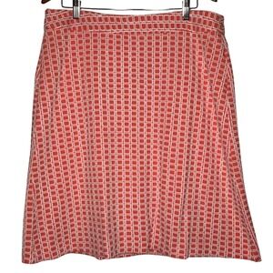 Cato A-Line Skirt Orange Grid Pattern Career Casual Trendy Cute Womens (I646)‎